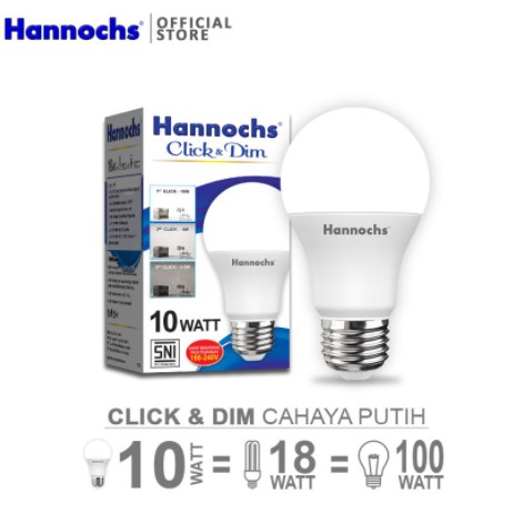 Hannochs Lampu LED Click &amp; Dim 10 watt 3 tingkat kecerahan