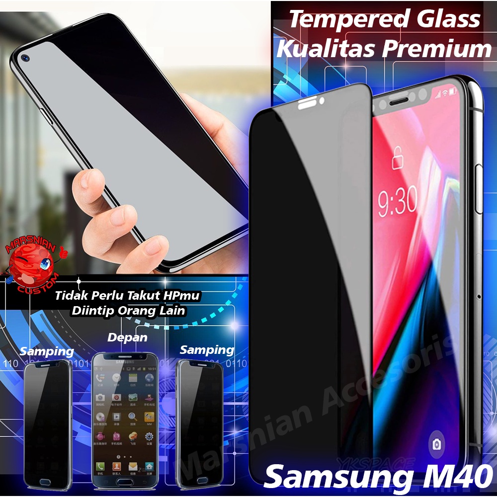 Tempered Glass Samsung M40 Kualitas Premium Anti Minyak Anti Gores Anti Noda Anti Silau / Pelindung 