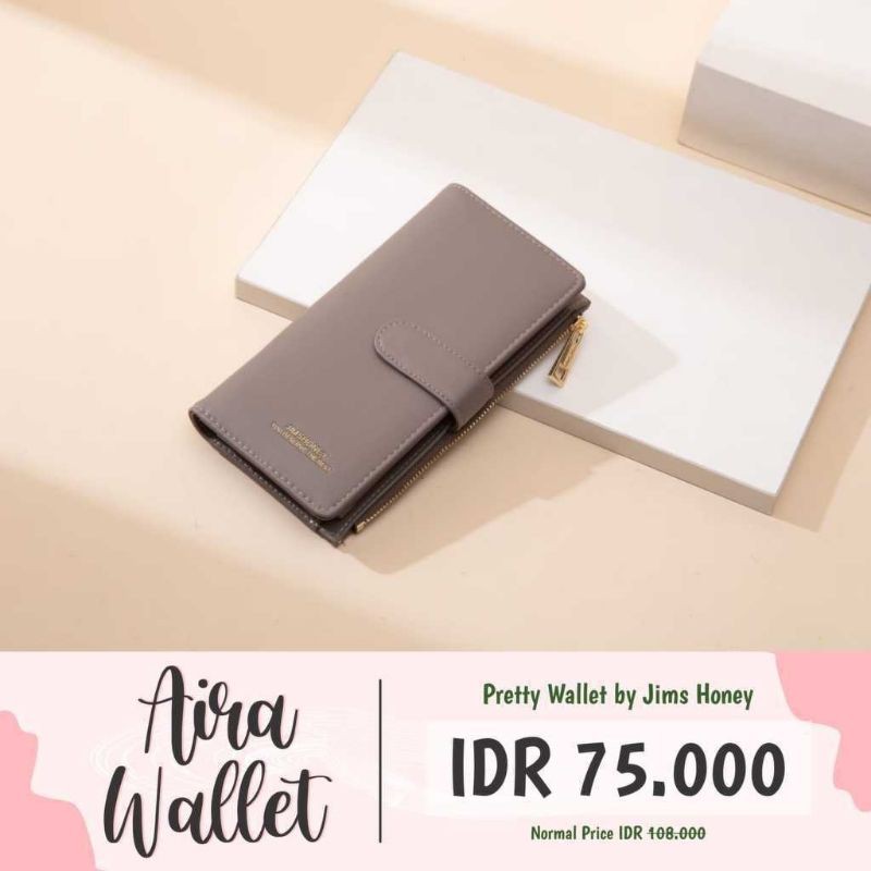 PROMO JH AIRA WALLET DOMPET WANITA MURAH CANTIK SIMPLE MINIMALIS RESLETING KADO CEWEK UNIK SPECIAL