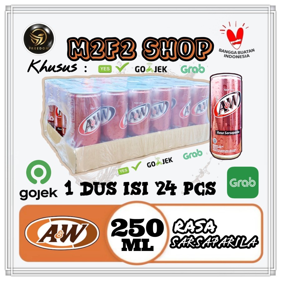

AW | A&W Rasa Sarsaparila Kaleng | Can - 250 ml Kemasan Karton (Khusus Bluebird/Gosend/Grab)