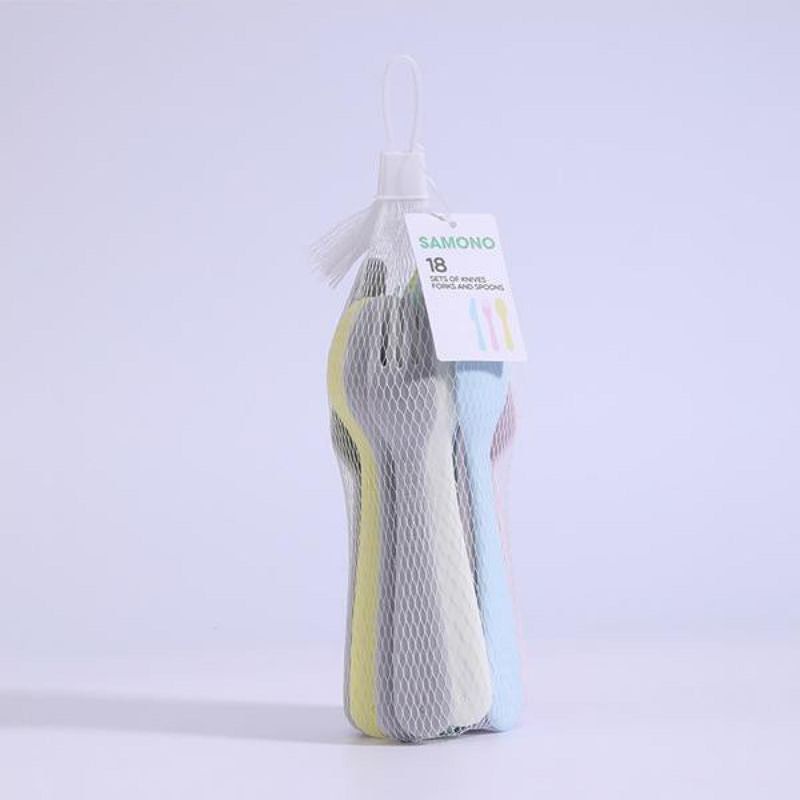 Samono Alat Makan Plastik 1 set isi 6