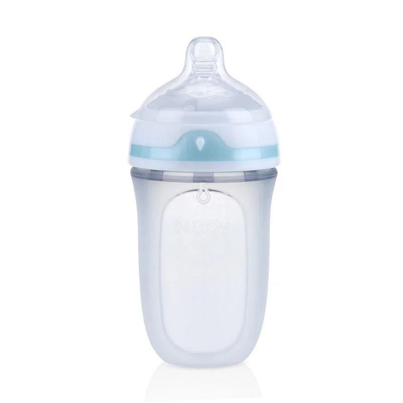 Nuby Silicone Bottle With Medium FLow Botol Susu [250 mL]