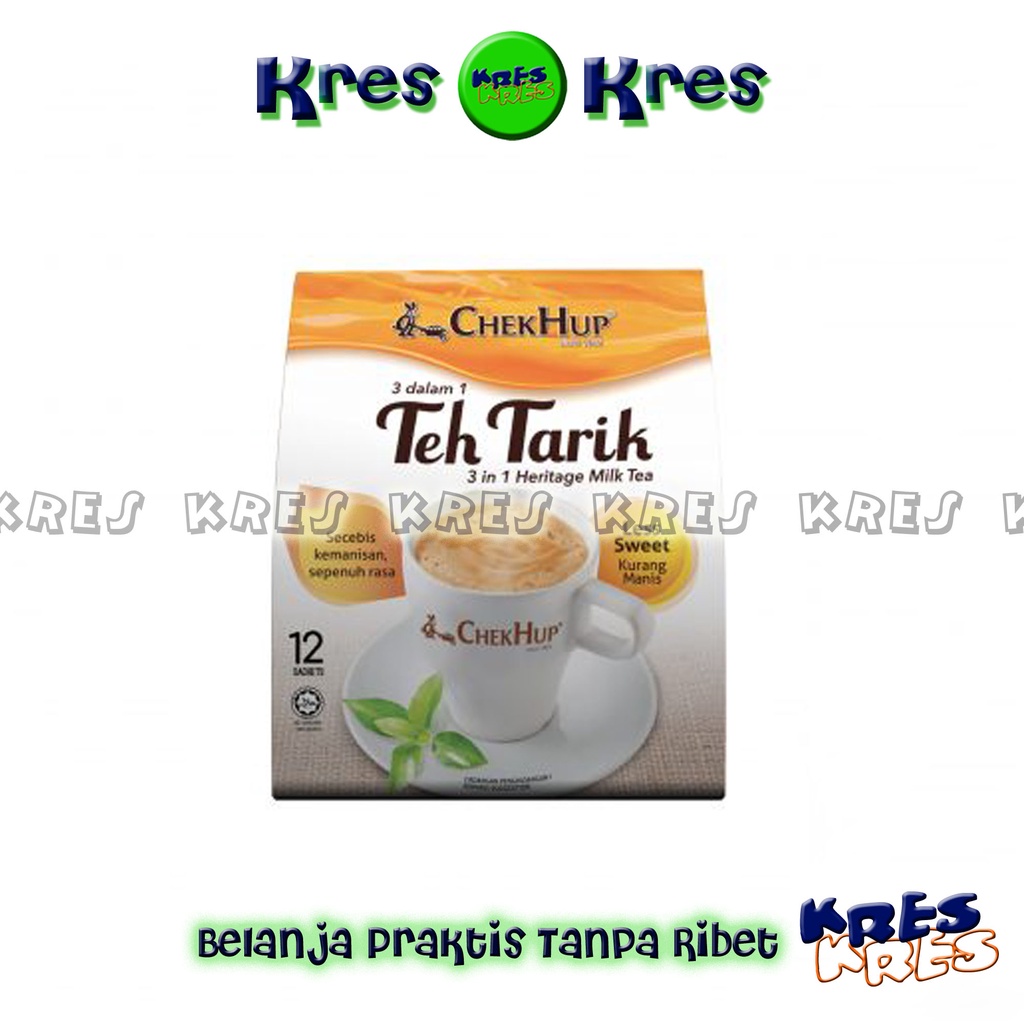 

CHEK HUP Teh Tarik 3 in 1 Less Sweet Milk Tea ChekHup Halal