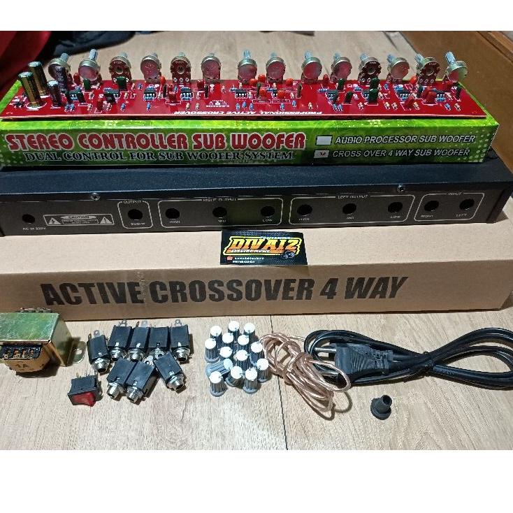 Sangat Nyaman.. kit Aktif Crossover  4way sub + box paket komplit