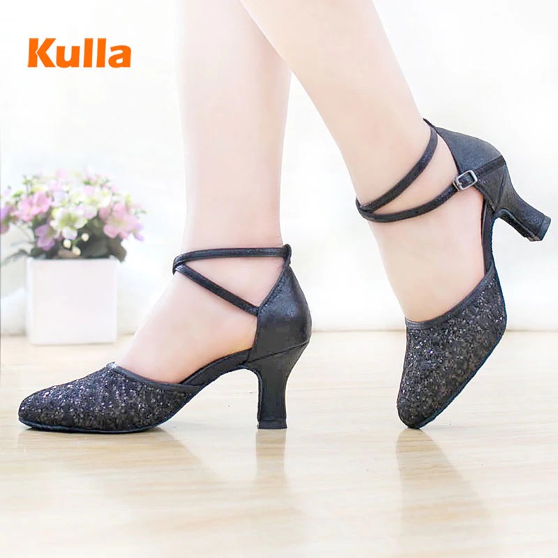 Original Sepatu  Kets 2021 High heel Glitter  Lady Latin 