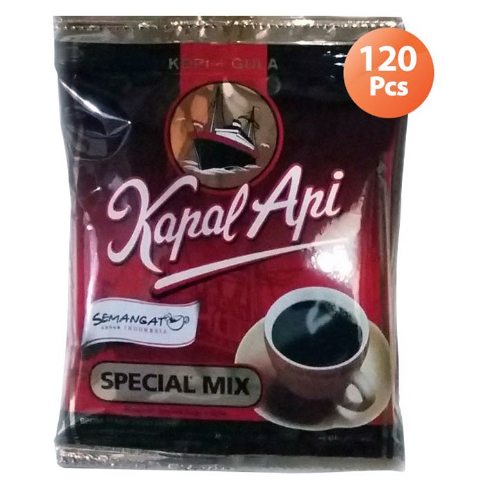 

Kopi Bubuk Kapal Api Spesial Mix Kopi & Gula Siap Seduh 1 Karton 120 Sachet