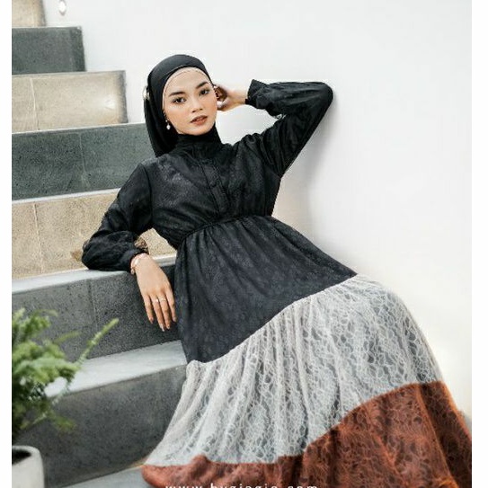 RUMI DRESS BYGIAGIO gaun kondangan dress akad simple gaun wedding pernikahan baju muslim putih dres lamaran elegan pakaian wanita pesta elegan fashion korea dres lebaran cantik anggun mewah nyaman gaun vintage fashion gaun bahan lace chantily halus furing