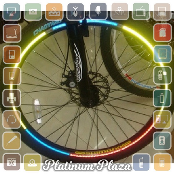 Bicycle Wheel Reflective Sticker / Stiker Roda Sepeda 8 Strip - A-0001 - White`6AG6CH-