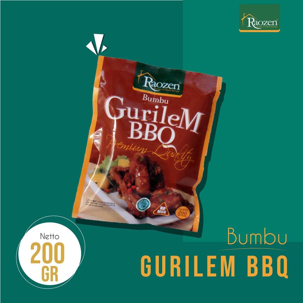 Raozen Bumbu Masakan Gurilem Bbq Sachet 200gr