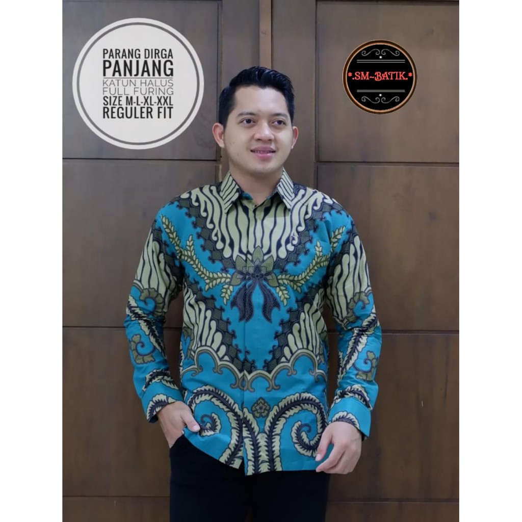 PARANG DIRGA SM BATIKSOLOAMANAH KEMEJA BAJU BATIK PRIA SOLO LENGAN PANJANG PENDEK LAPIS FURING ATASAN BATIK PREMIUM MODERN KATUN HALUS BANGAU MELON ADIWIJAYA SEKAR KOKO PEKSI JIWO PEKSI MAMBU NEW BLOUSE NATASHA NEW NATASHA PEKSI BIRU WIJAYA LOMBOK ABANG