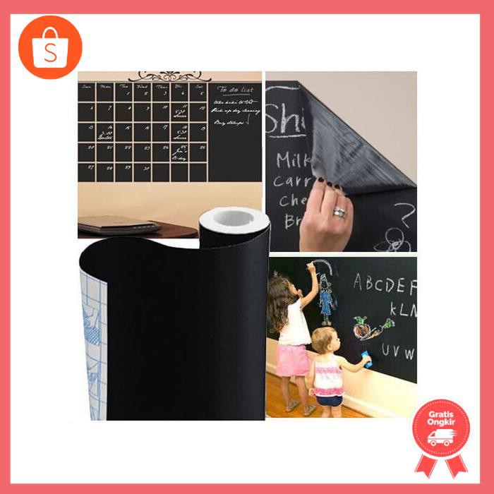 

Wallsticker Blackboard / Stiker Papan Tulis Hitam 2 Meter