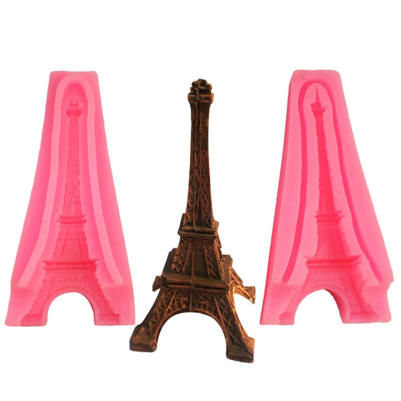 SIY  3D Paris Eiffel Tower Cake Fondant Mold Silicone Gum Paste Sugar Craft Mold Polymer Clay Epoxy Resin Mold  Candle Mould