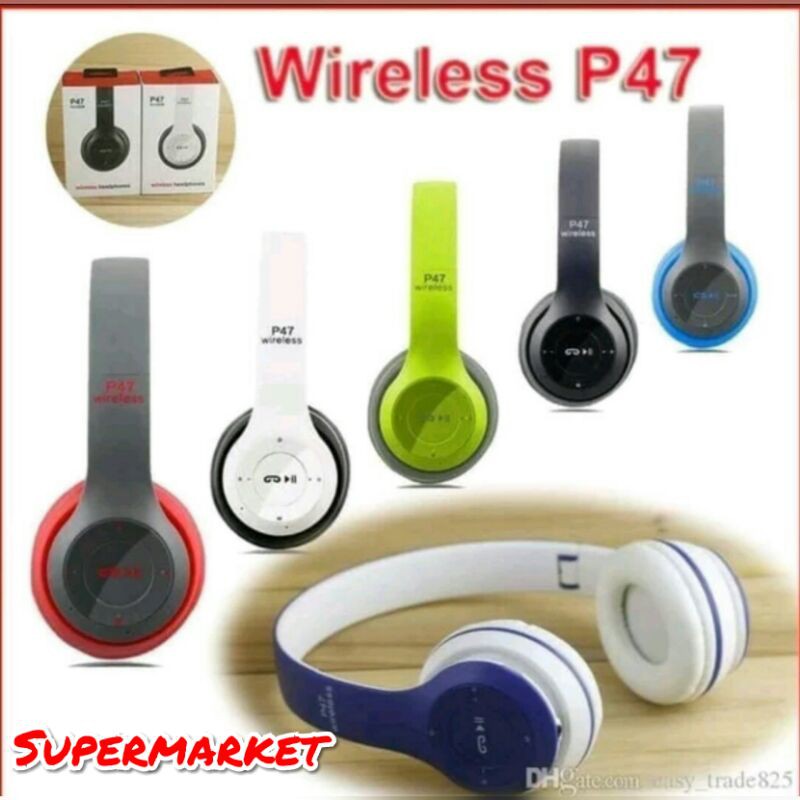 Headset Bluetooth JBL P47 Bando-Headphone Wireles