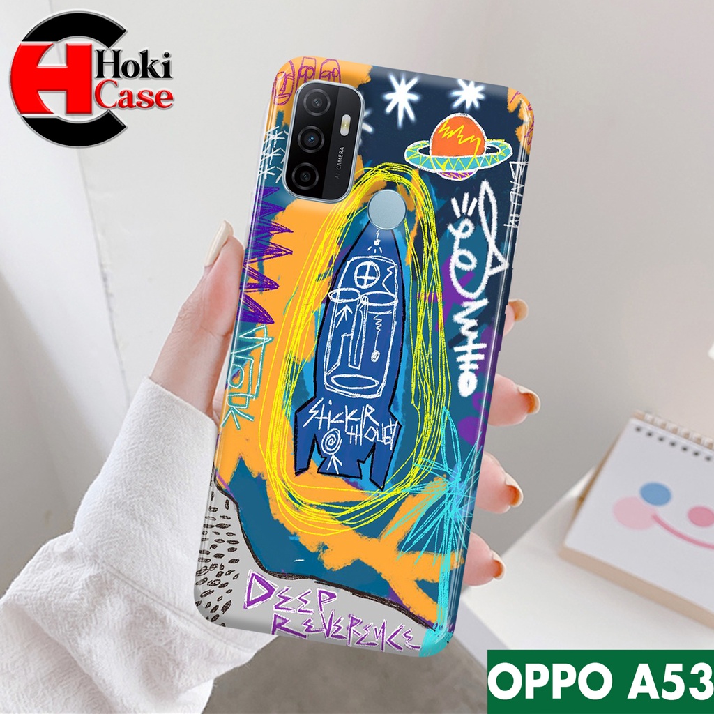 Case Oppo A53 - Fashion Case Abstrak - 25 - 3d - Case Hp Oppo - Casing Viral - Kesing Hp Couple - Ca