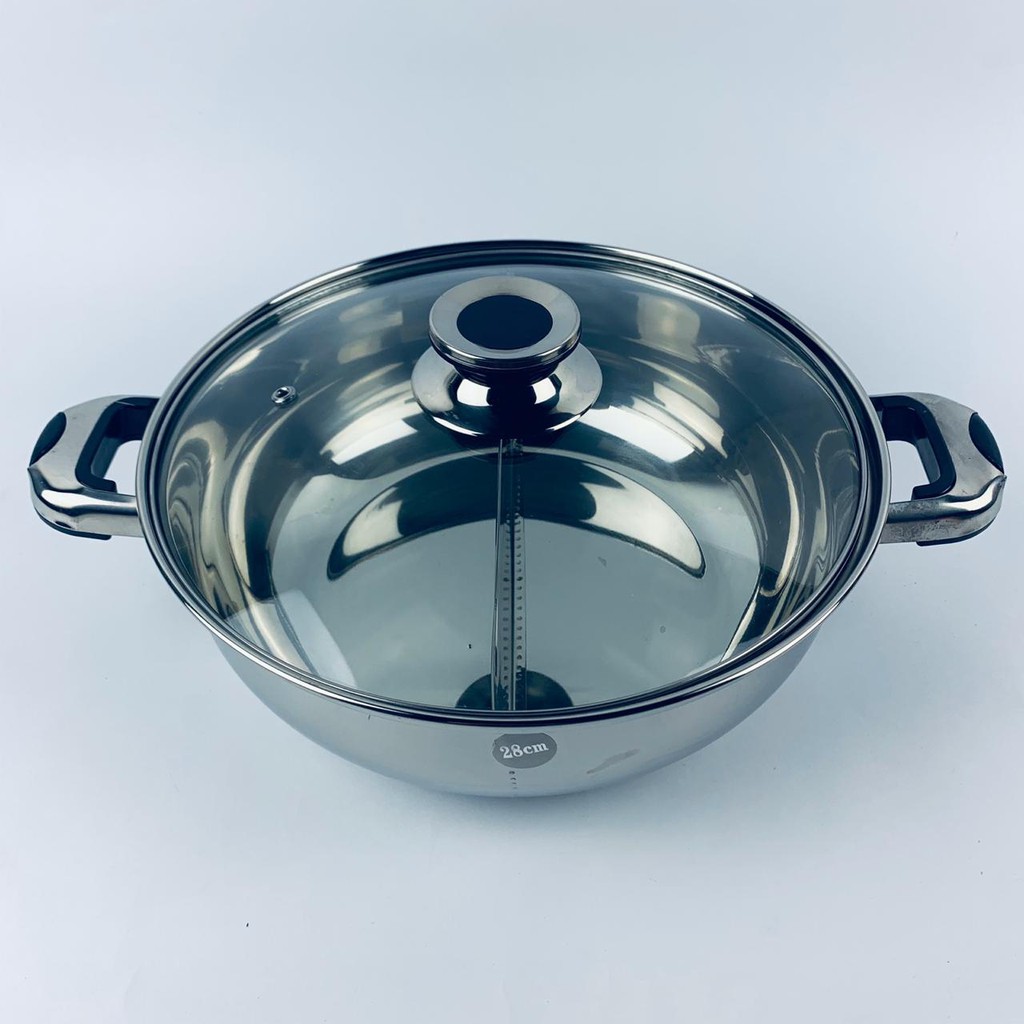 PANCI SHABU-SHABU SUKIYAKI 2 SEKAT/HOT POT STAINLESS 28CM HCX