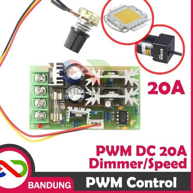 Model Terlaris HIGH POWER PWM SPEED CONTROL MOTOR DC LED DIMMER 20A 12V 24V 36V 48V