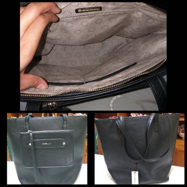 Tas BCBG leather black jinjing tote bag BCBGeneration tas kerja laptop