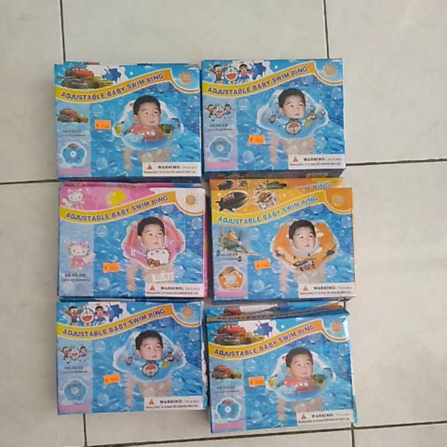 Adjustable baby swim ring