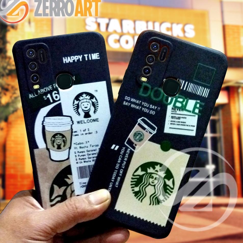 SOFTCASE STARBUCKS BLACK XIAOMI Redmi 9 9A 9C 9T Note 9 POCO X3 Pro OPPO A15 A15s A16 A54 (4G) RENO 