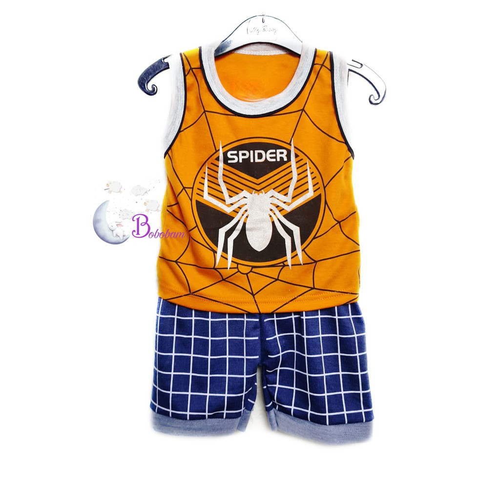 ECER SP1D3RM4N SINGLET TANGAN BUNTUNG SETELAN ANAK LAKI-LAKI / SETELAN ANAK HARGA GROSIR