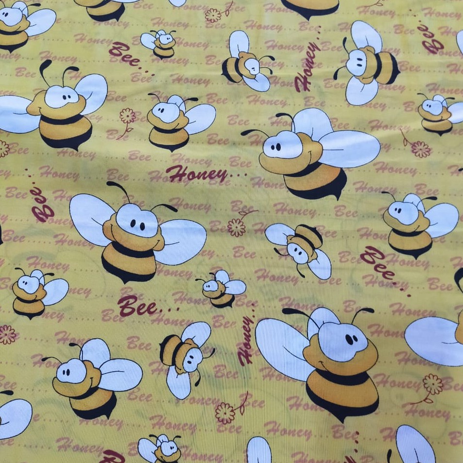 Bahan Kain Sprei Meteran Motif Kartun Mobil Katun Poli Mikro Disperse