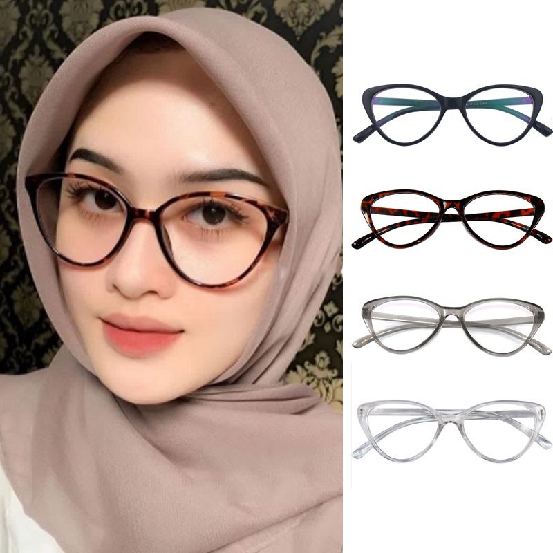 (Grosir_solo_store)  KM_C1 Kacamata anti radiasi cat eye korea fashion