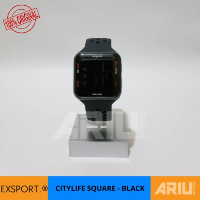 EXSPORT JAM TANGAN CITYLIFE SQUARE ORIGINAL DIGITAL WATCH - BLACK