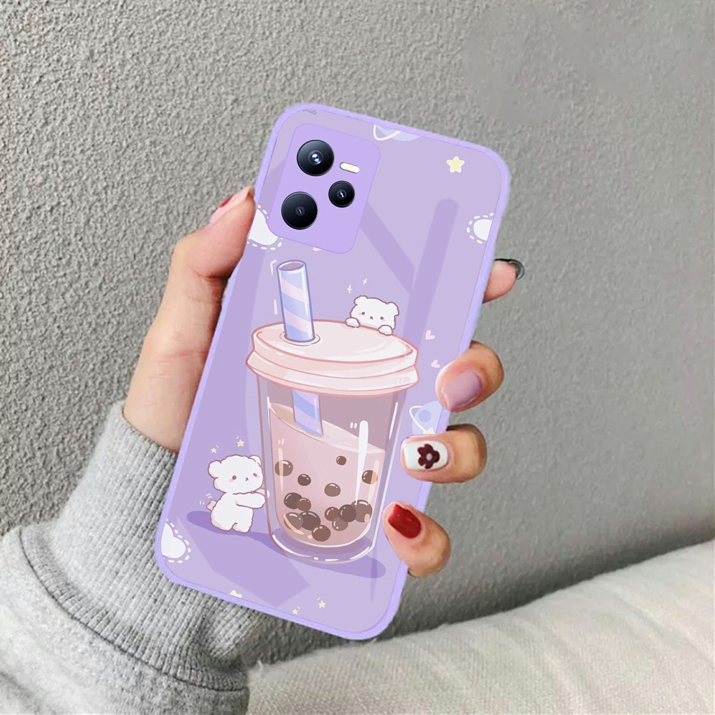[U72] Softcase Kaca Lilac Realme C35 C31 C12 C15 C17 C2 C3 7i 5 5i 5s Realme 3 Narzo 20 30A C25 C25S