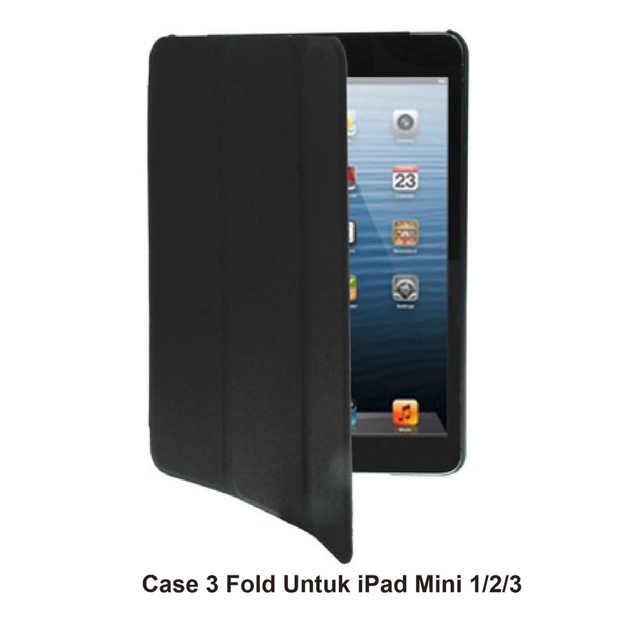 Smart Case 3 Fold Untuk iPad Mini 1/2/3 - A-02 - Black