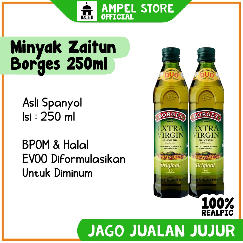 Minyak Zaitun Mpasi Borges 250ml Evoo Bisa Diminum Untuk Daya Tahan Tubuh Dimasak Salad Masakan Shopee Indonesia