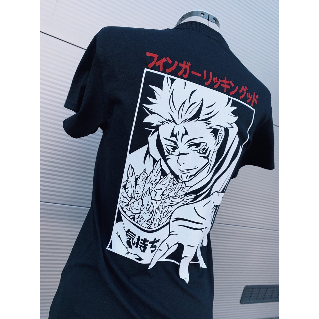 Tshirt Sukuna the Finger Lickin Good Unisex Jujutsu Kaisen Kaos JJK Anime Manga Ryomen Sukuna Otaku