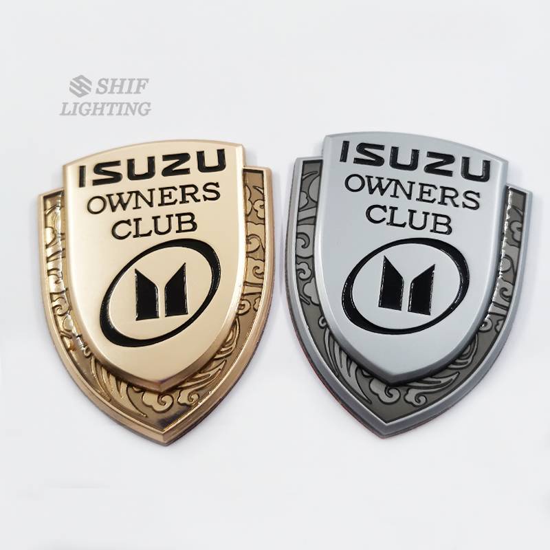 1pc Stiker Emblem Logo ISUZU OWNERS CLUB Bahan Metal Untuk Dekorasi Motor ISUZU