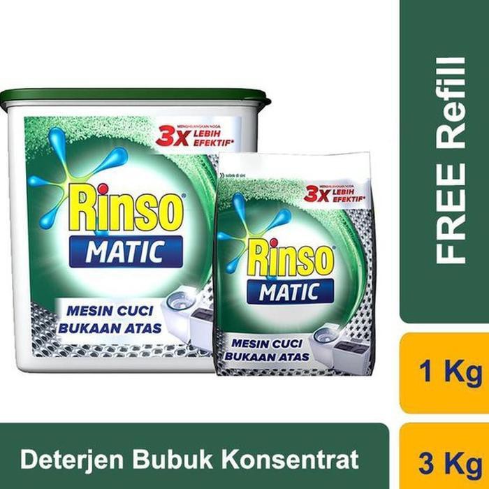 RINSO Matic Top Load 3kg New dan Rinso Matic 1Kg parts