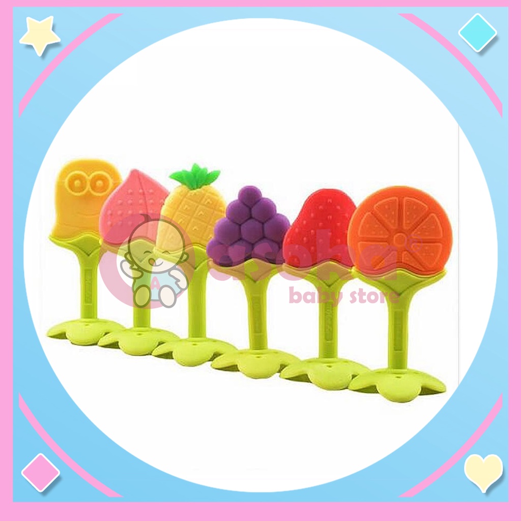 Dodo Silicone Teether Fruit Series DAC064 Gigitan Bayi Bentuk Buah ASOKA