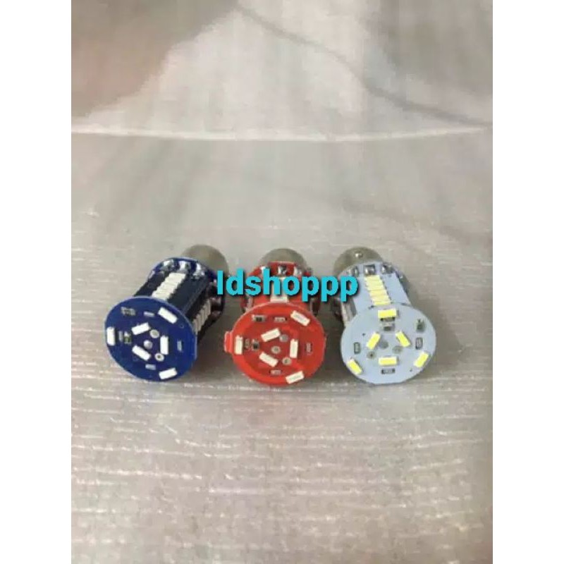 Lampu LED Rem Stop Bayonet 30 mata Kedip Mobil Motor Kaki 2 DC-12v running Dan strobo