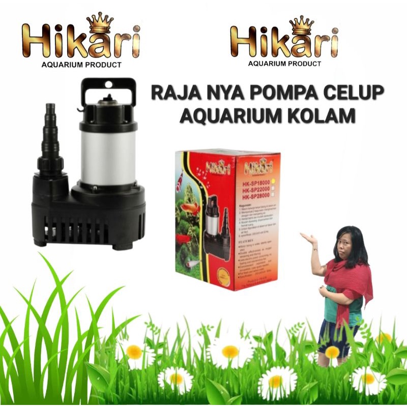 RAJA NYA POMPA CELUP HIKARI 18000 POMPA KOLAM BESAR AIR TERJUN