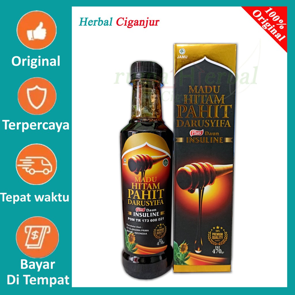 Madu Hitam Pahit Insulin Plus Propolis | Madu Pahit Diabet Darusyifa ...