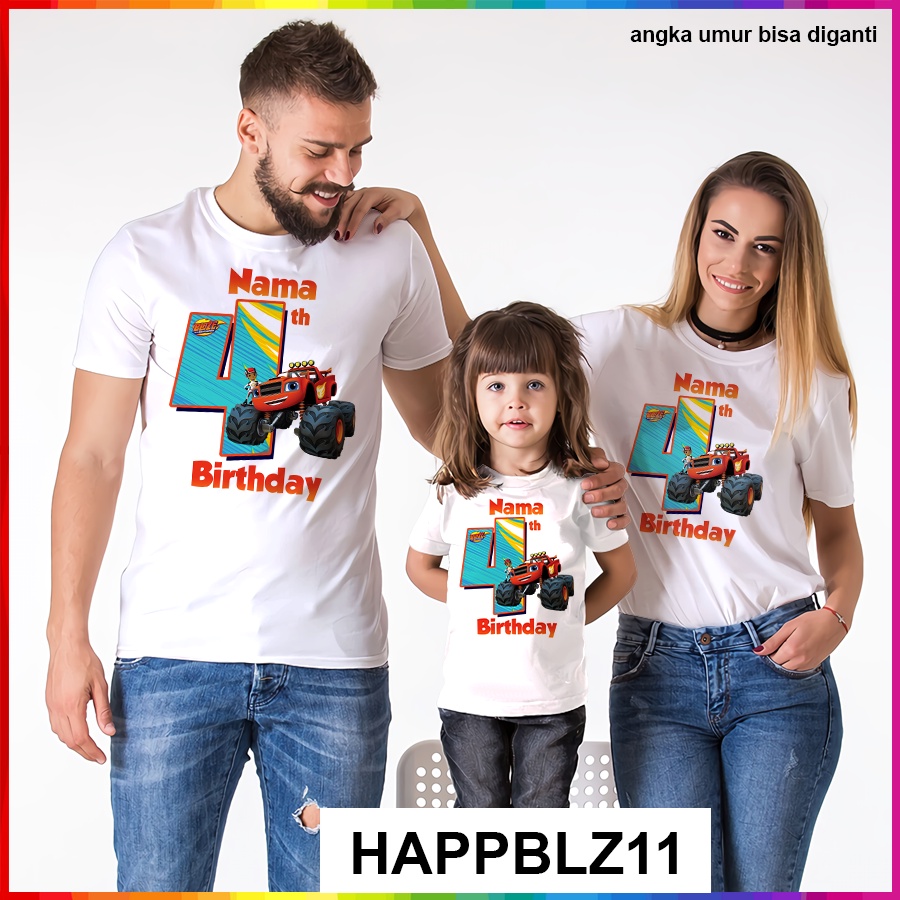 Baju Kaos ANAK DAN DEWASA BLAZE COUPLE (FREE NAMA)