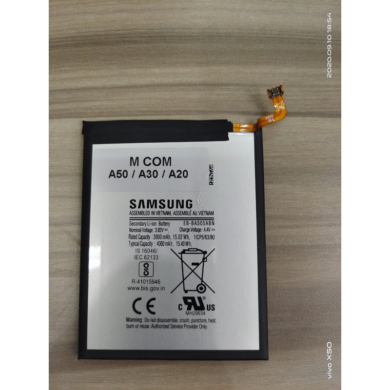 Battery Batre Baterai Mcom SAMSUNG A50 A505 A30 A305 A20 A205 EB-BA505ABN
