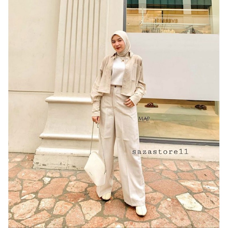 AGIES KULOT HIGWAIST Kulot Highwaist Loose Pants