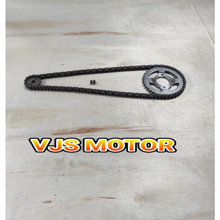 Gir gear gigi putaran roda depan blakang dan Rantai Honda SUPRA X lama SUPRA X 100 ORI AHM
