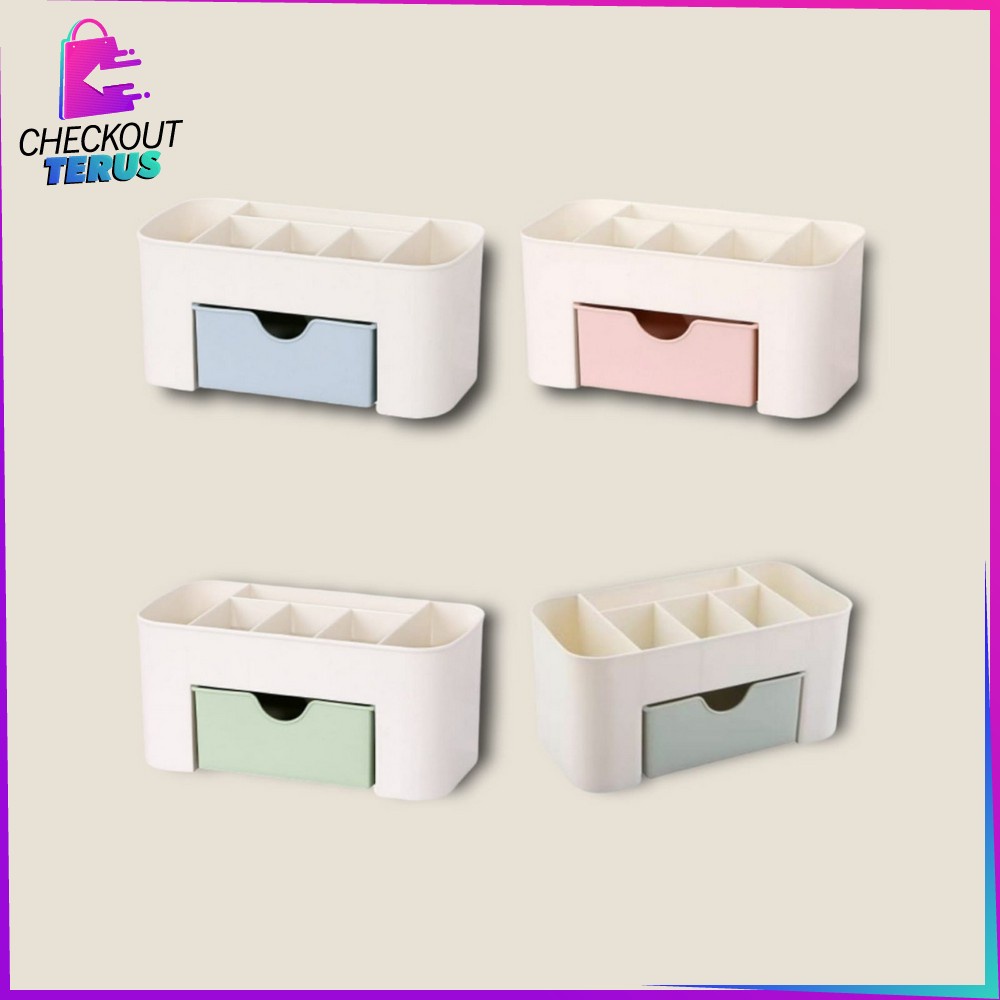 CT K33 Rak Kosmetik Mini Serbaguna Multifungsi Kotak Make Up Tempat Penyimpanan Desktop Storage Box Organizer