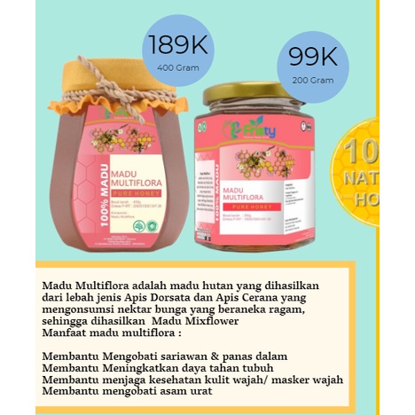 

Madu Multiflora 200 gram/ Madu Murni 100%