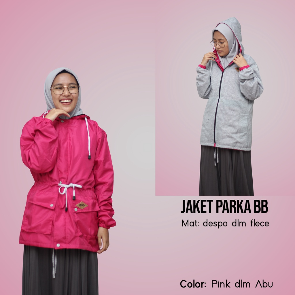 Jaket Parka Cewek Size L XL XXL