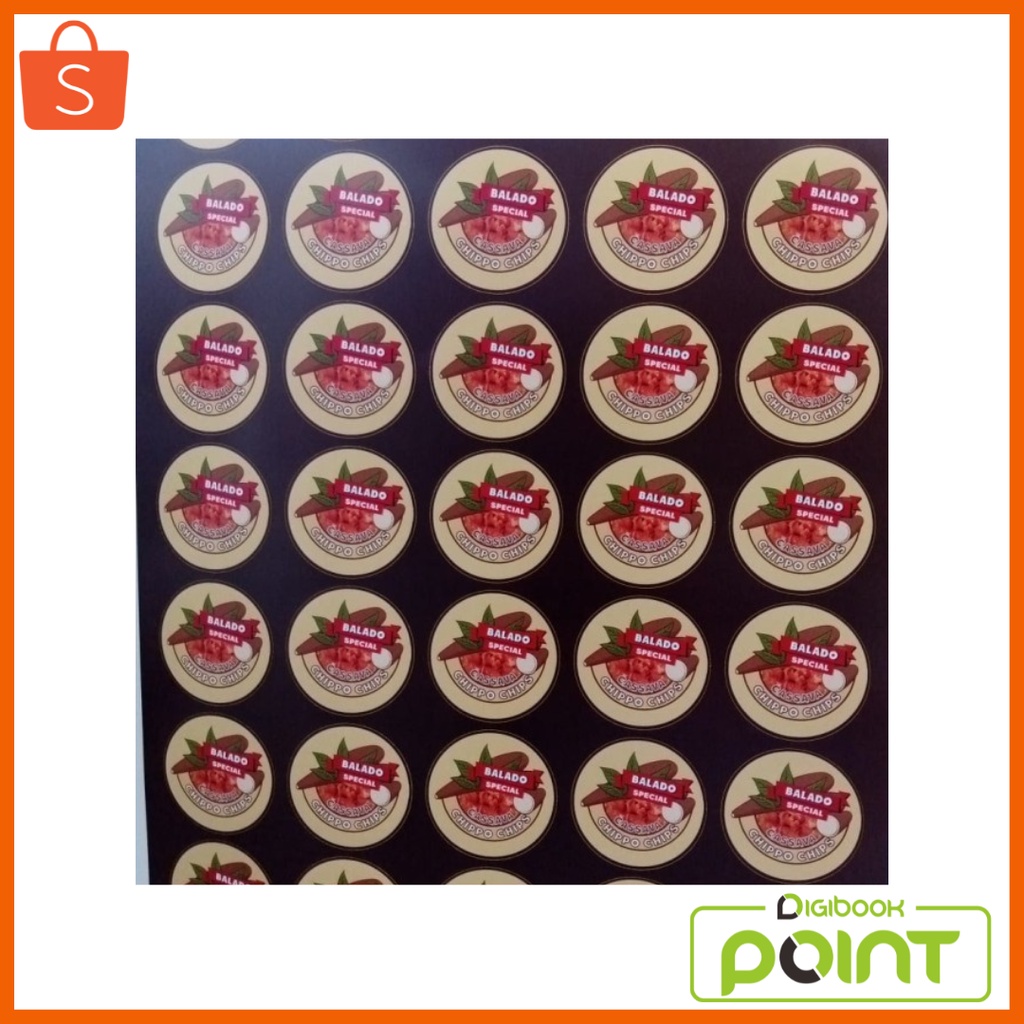 

Sticker label makanan / cetak stiker a3 - Stiker Chromo / Mirocoat