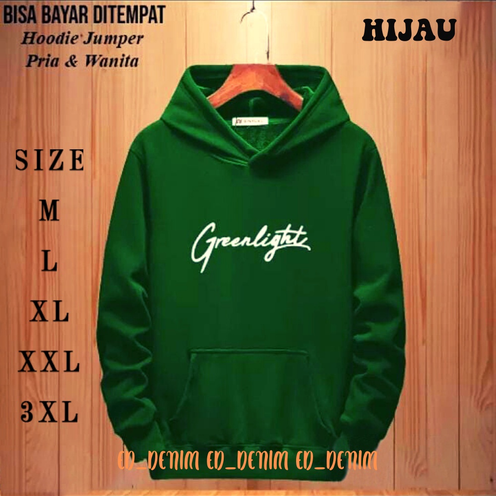 Hoodie Greenlight / Sweater Hoodie Pria / Switer Cowok Distro