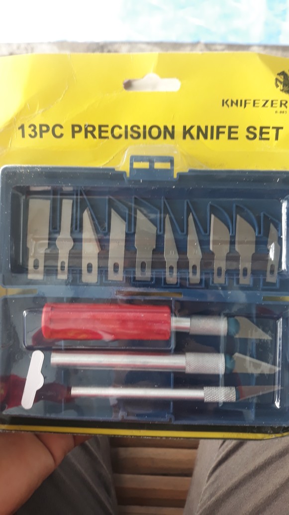 Pisau Ukir 13 Pcs Alat Ukir Kayu Hobi Crafting Art Knife 3 Handle