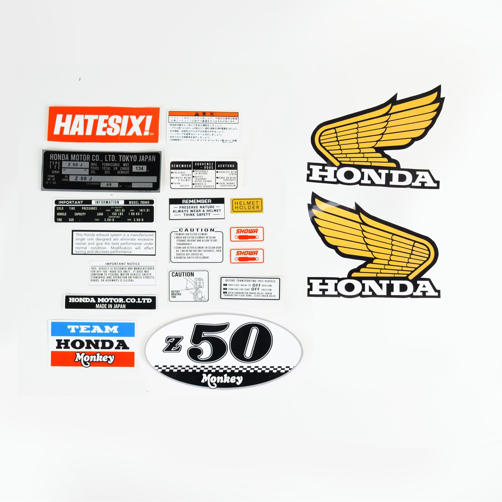 Sticker Decal tempelan Honda Monkey Z50