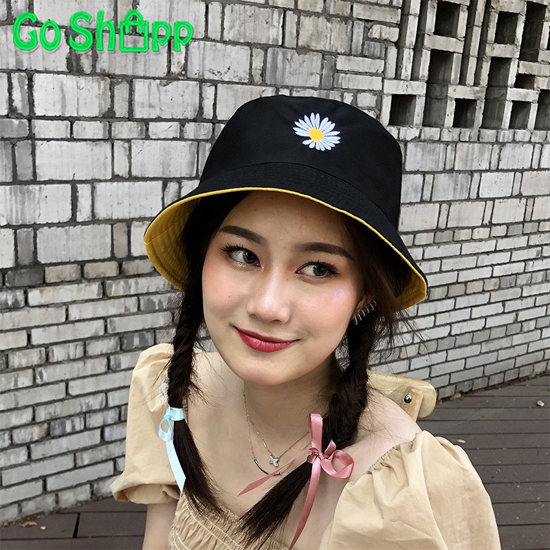 Bucket Hat Import 2 Sisi Bordir Model Korea - Bucket Hat Korea Unisex Wanita dan Pria - Topi Bucket Hat Korean Style - Bucket Hat Polos Import Bahan Polycotton Premium - Topi Wanita Import - Topi Pria Import [CP03]