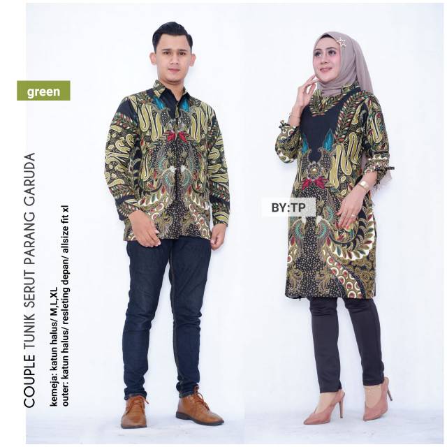 Batik Couple Tunik Serut parang Garuda